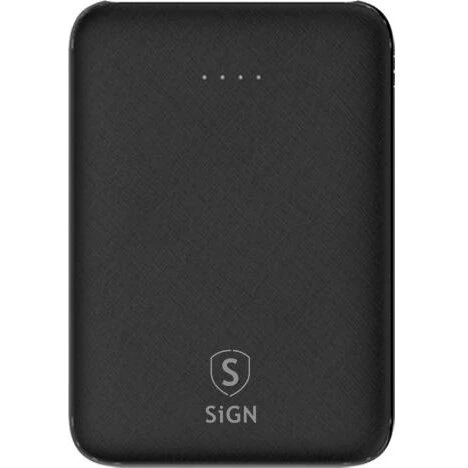SiGN Ultrathin Powerbank 5000mAh - Sort