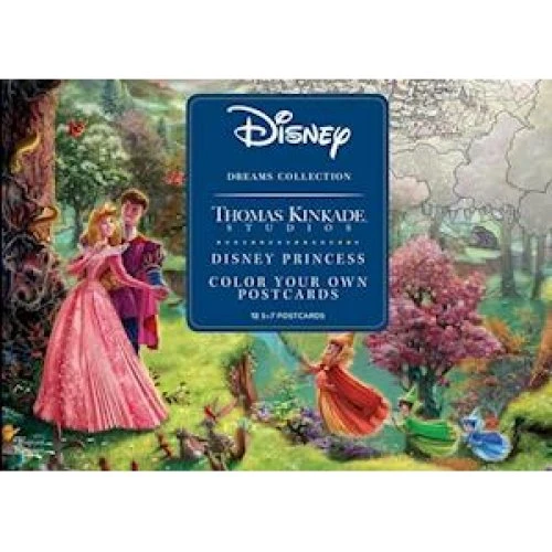 Thomas Kinkade Disney Princess Color Your Own Postcard Book