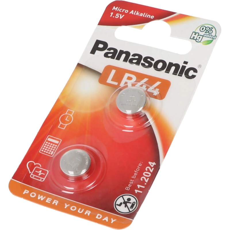 Panasonic LR44 1,5V Micro Alkaline knapbatteri - 2 stk