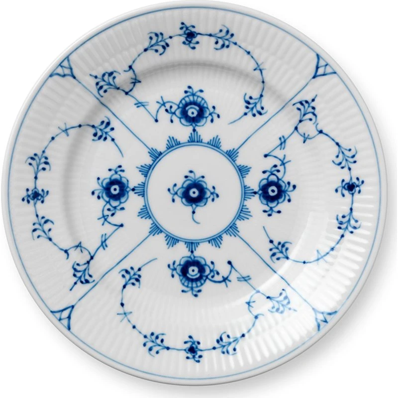 Royal Copenhagen Musselmalet Halvblond assiett 17 cm (1/574)