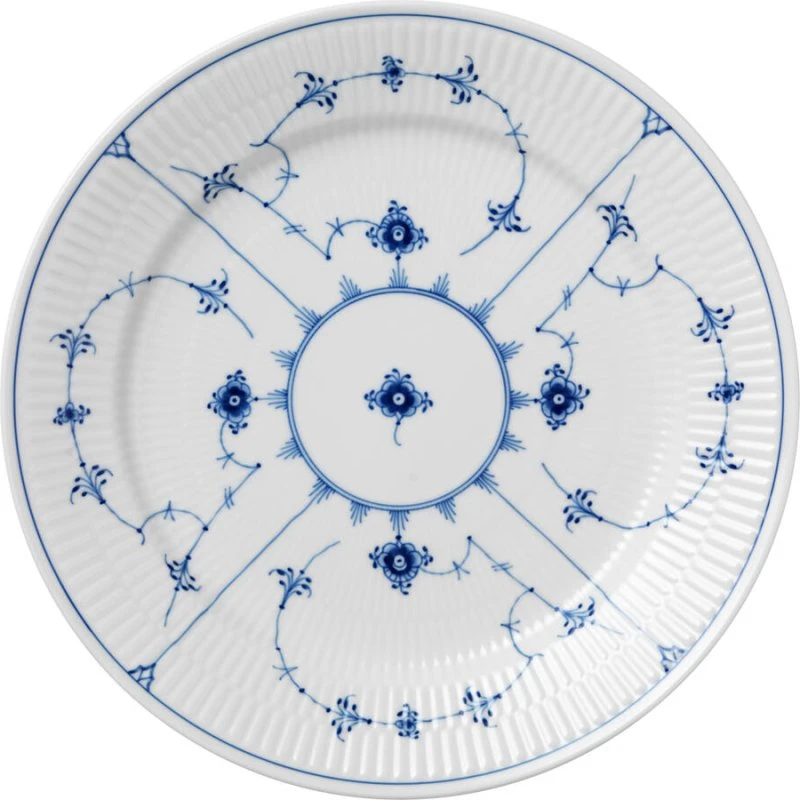 Royal Copenhagen Musselmalet Riflet Tallerken 27 cm