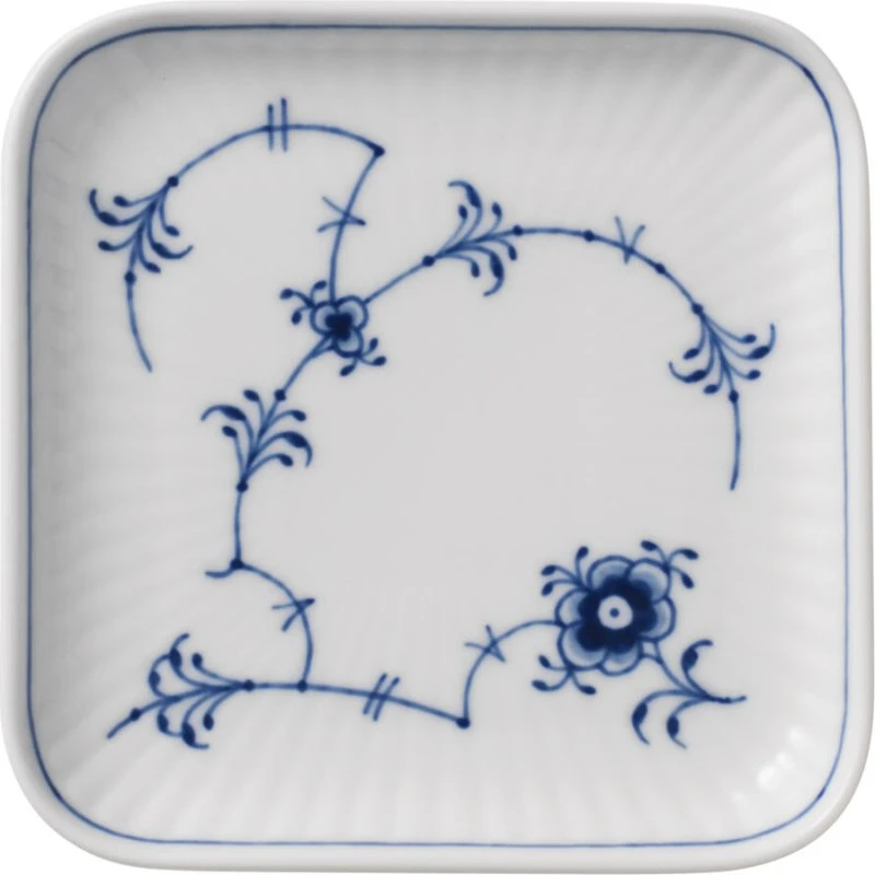 Royal Copenhagen Musselmalet Riflet Firkantet Asiet 10 cm
