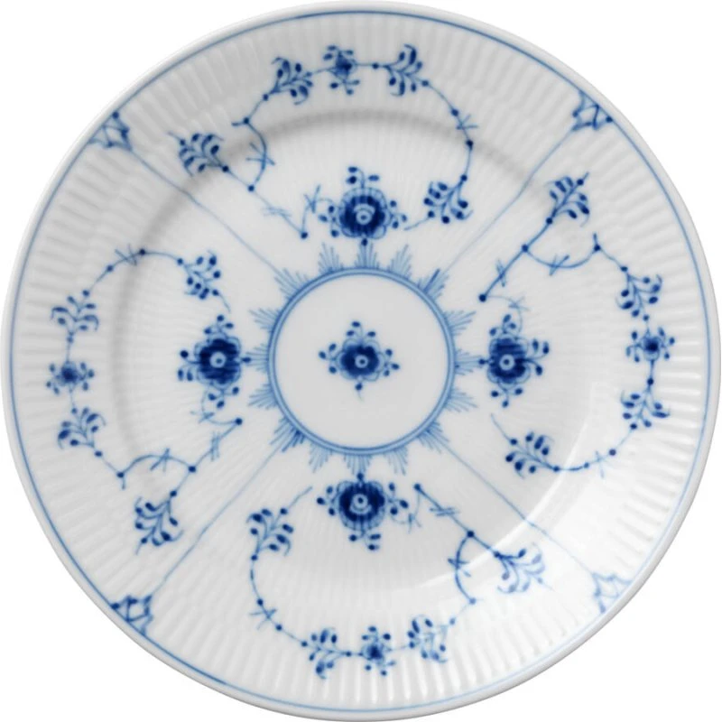 Royal Copenhagen Musselmalet Riflet tallerken 19 cm