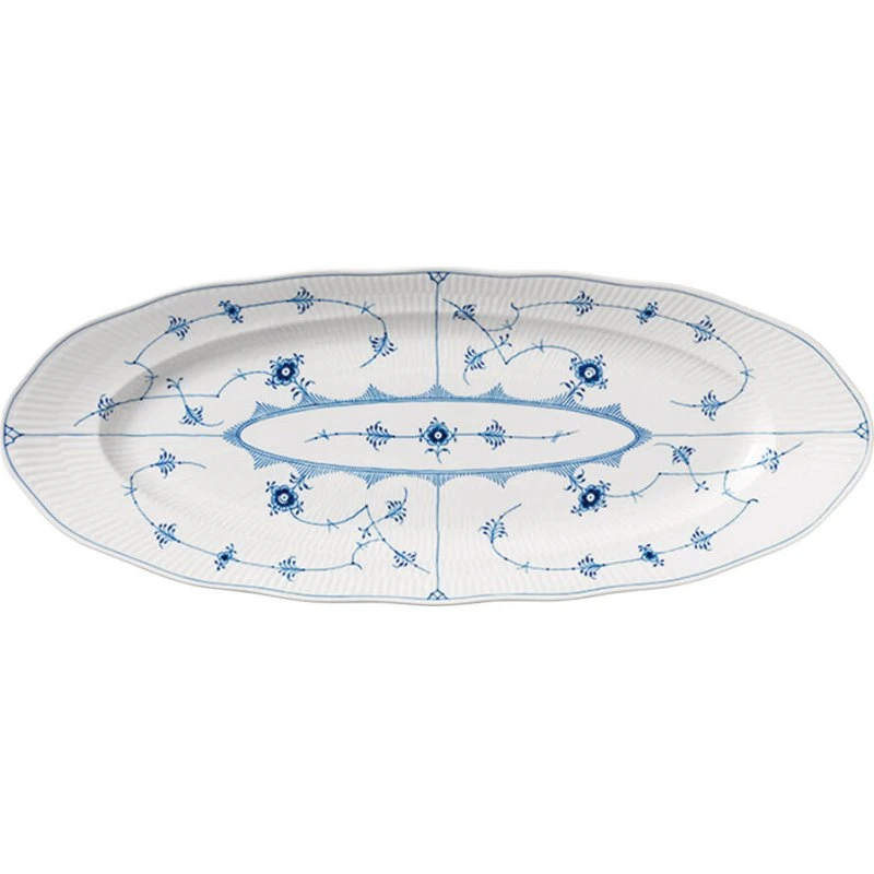 Royal Copenhagen Musselmalet Riflet fad 60 cm