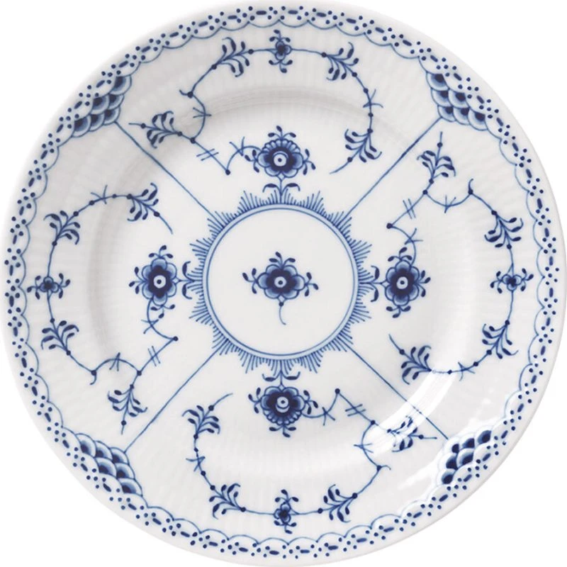 Musselmalet Halvblonde tallerken 17 cm