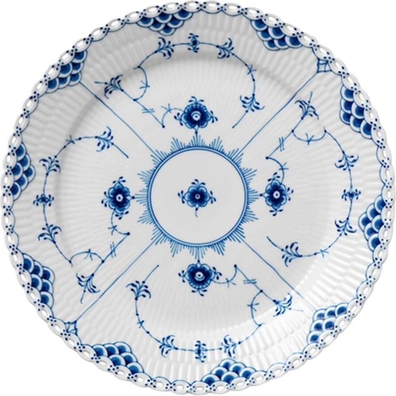 Royal Copenhagen Musselmalet Helblonde tallerken 25 cm