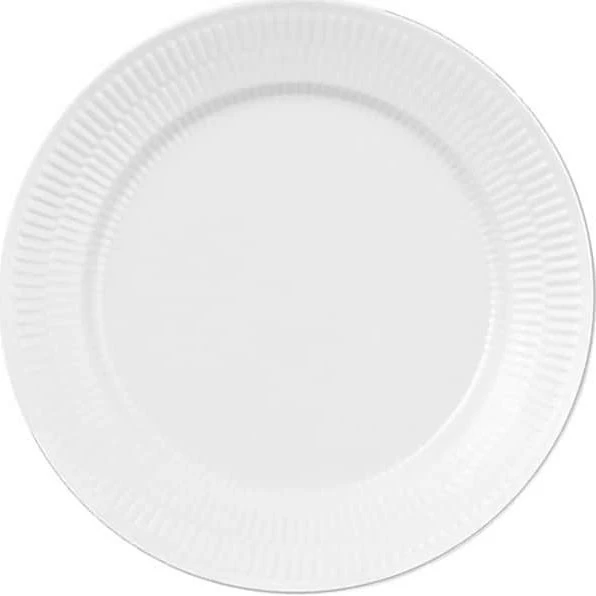 Royal Copenhagen Hvid Riflet frokosttallerken 22 cm
