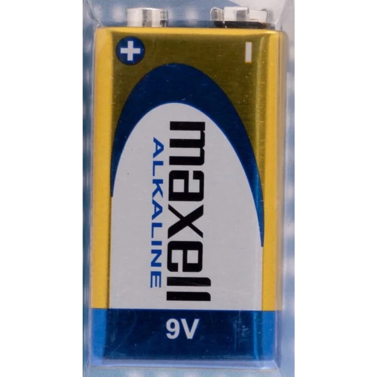 Maxell 9V Long Life Alkaline batteri (6LR61) - 1 stk.