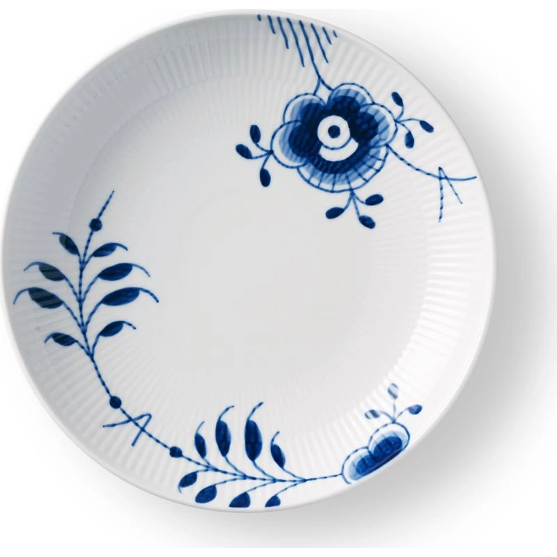 Royal Copenhagen Blå Mega Riflet tallerken 25 cm