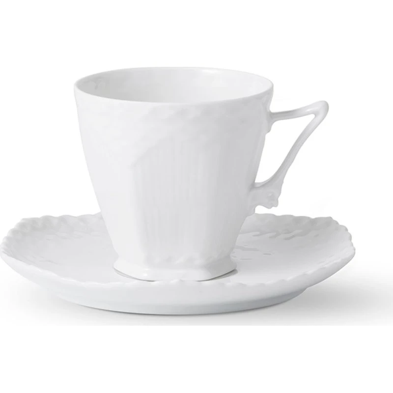 Royal Copenhagen Hvid Helblonde kop med underkop 14 cl