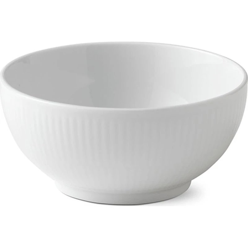 Royal Copenhagen Hvid Riflet skål 47 cl (13 cm)