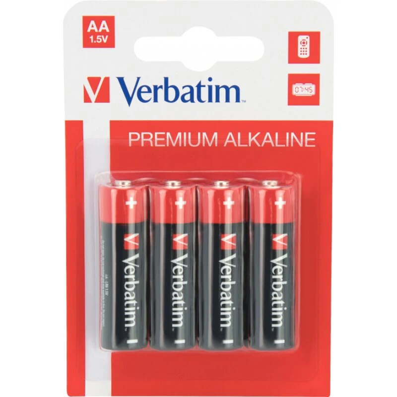 Verbatim Alkaline AA (LR6) 1,5V - 4 stk