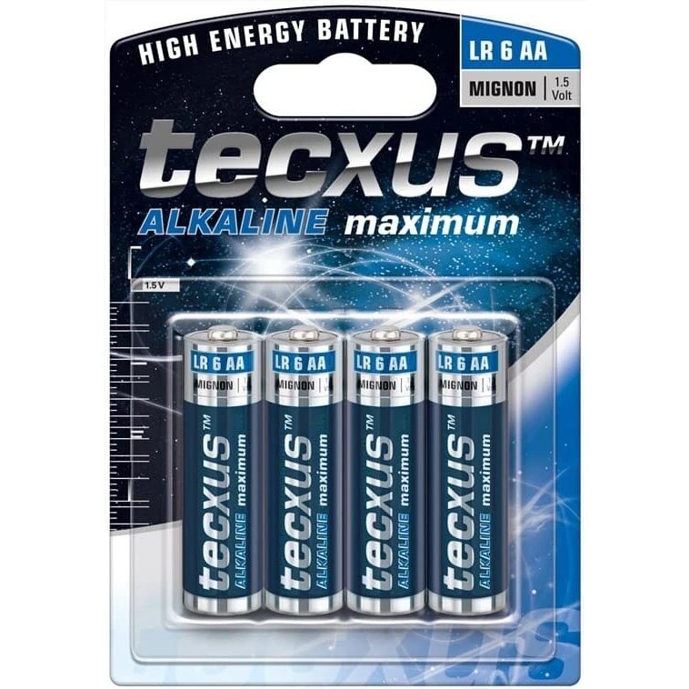 tecxus LR6/AA (Mignon) AA-batterier, 4 stk. blister