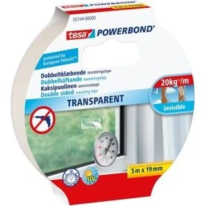 Tesa Powerbond dobbeltklæbende monteringstape transparent 5 m