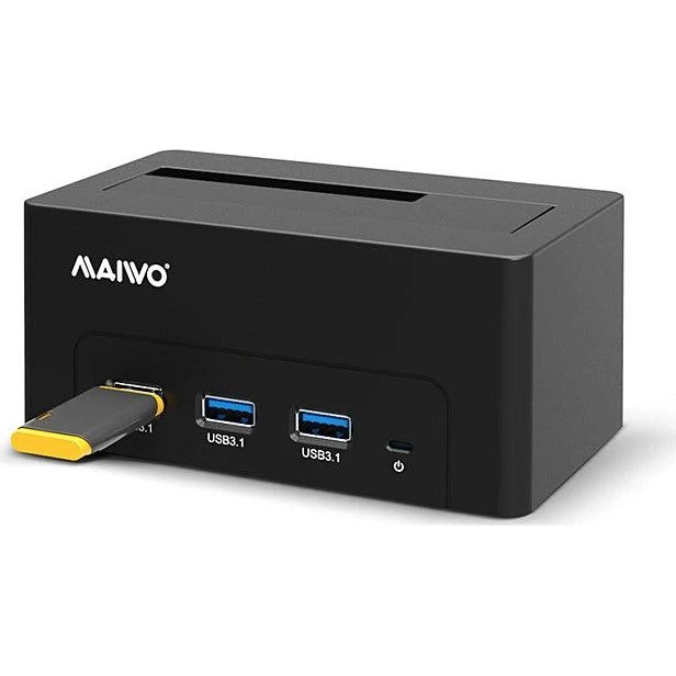 Maiwo K308H USB 3.1 Dockingstation til 2,5/3,5" SATA HDD/SSD 14TB