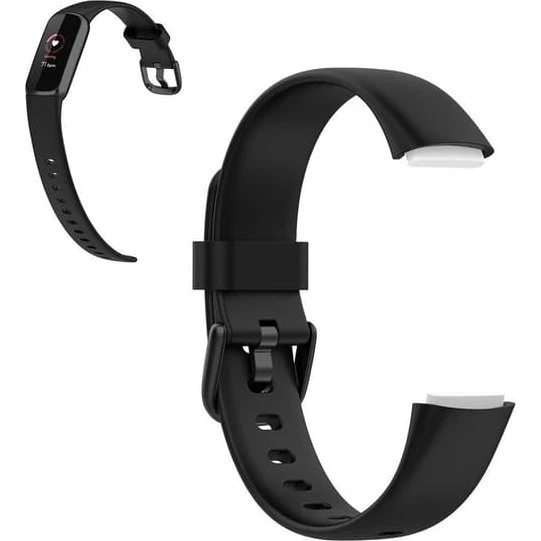 Fitbit Luxe silikoneurrem - Sort, Størrelse S