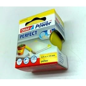 Tesa Extra Power Perfect lærredstape 38 mm x 2,75 m – gul