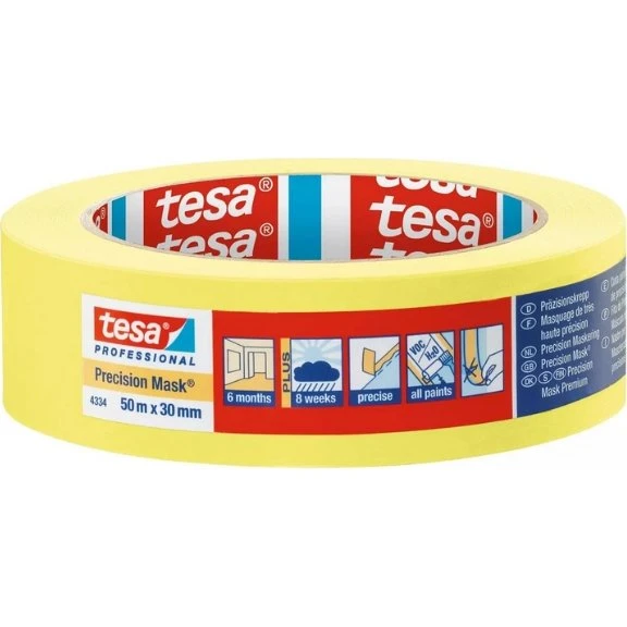 TESA Precision Mask Standard malertape 30 mm x 50 m (gul)