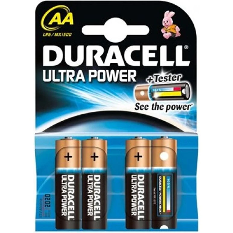 Duracell Ultra M3 AA (4 stk) med PowerCheck