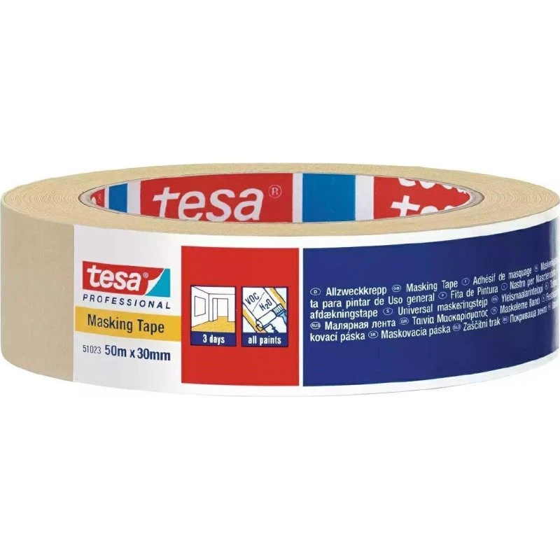 Tesa 51023 Malertape 50 m x 25 mm — aftagelig 3 dage