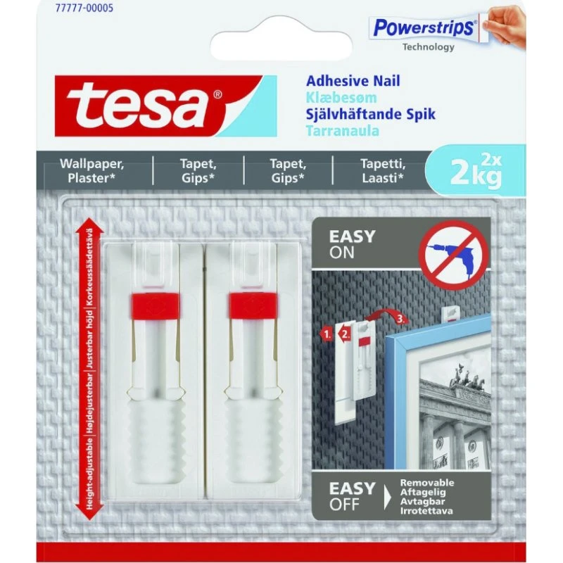 Tesa Justerbart klæbesøm til tapet & gips 2 kg (2-pak)