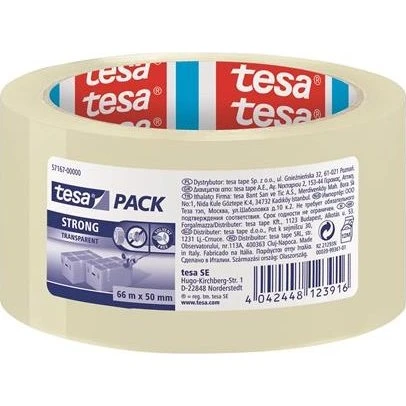 tesa Strong pakketape 66 m x 50 mm, transparent