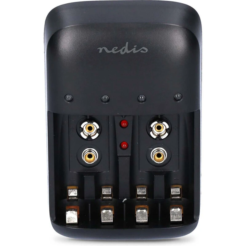 Nedis Batterilader til 2/4x AA/AAA & 1-2x 9V (Ni‑MH/Ni‑Cd)