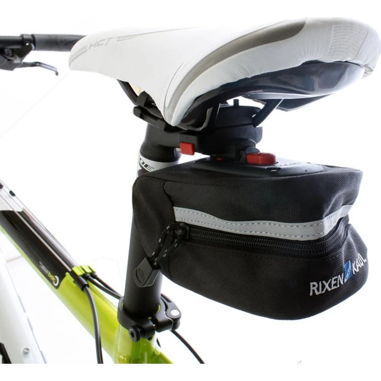 Klickfix Micro 100 sadeltaske 10×7×15 cm – sort (adapter inkl.)