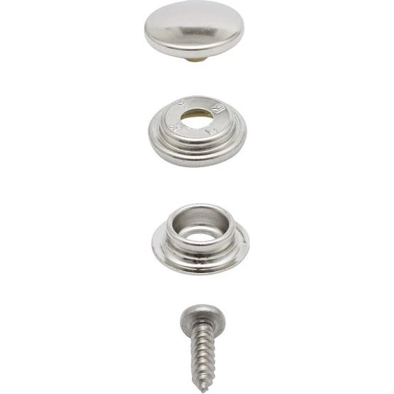 Prym Yacht & Caravan trykknapper i rustfrit stål, 10 stk.