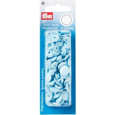 Prym Color Snaps trykknapper 12,4 mm lyseblå (30 stk)
