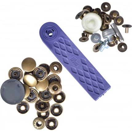 Prym Anorak Trykknapper Antik Messing 15 mm, 10 stk