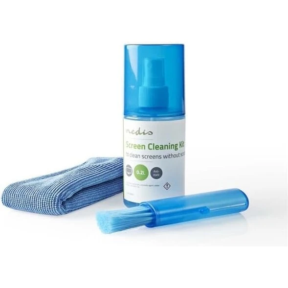 Nedis Skærmrens spray 200 ml med klud