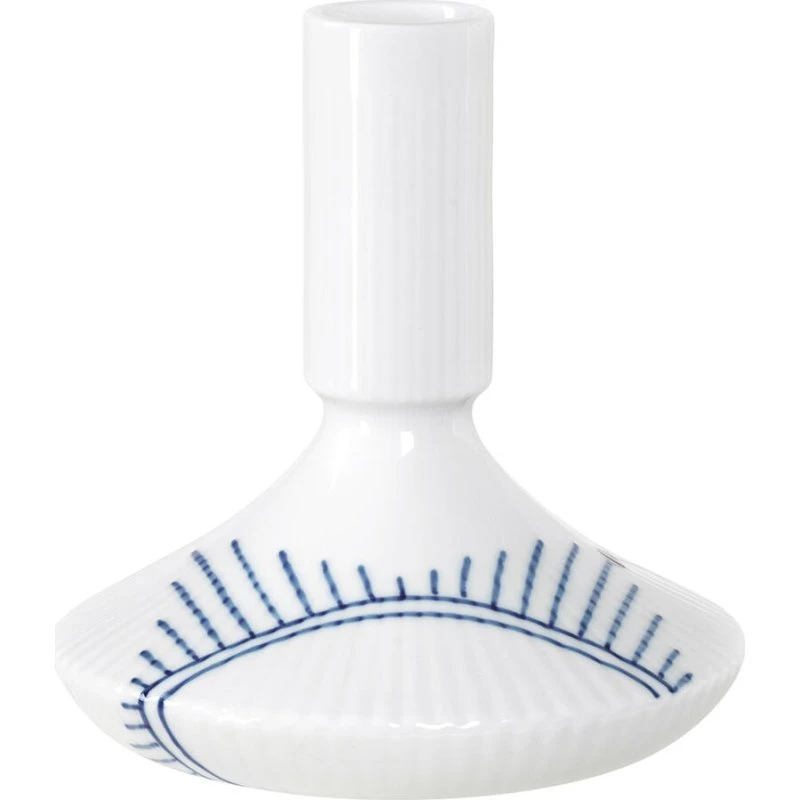 Royal Copenhagen Blå Mega Riflet Lysestage 12 cm