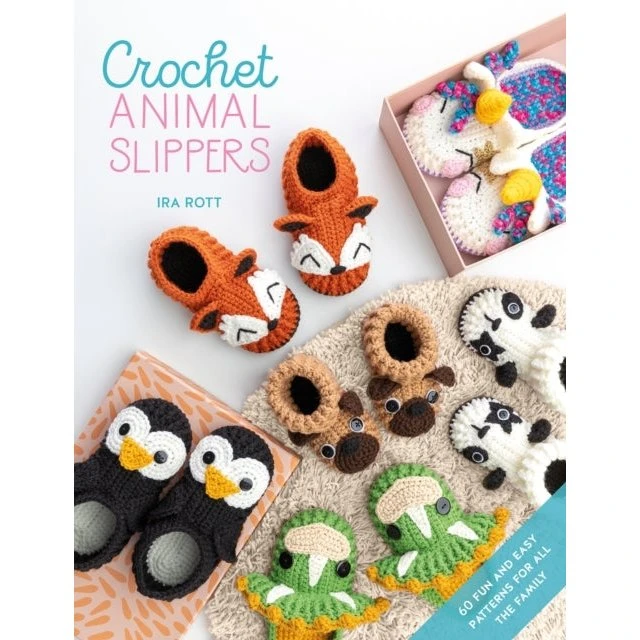 Ira Rott: Crochet Animal Slippers - 60 mønstre til hele familien