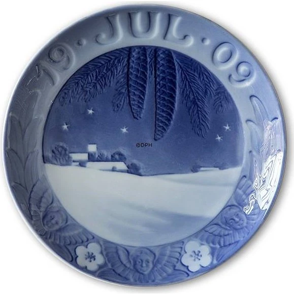 Royal Copenhagen Juleplatte 1909 "Snelandskab"