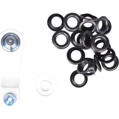 Prym sejlringe sort oxyd 11 mm, 15 stk