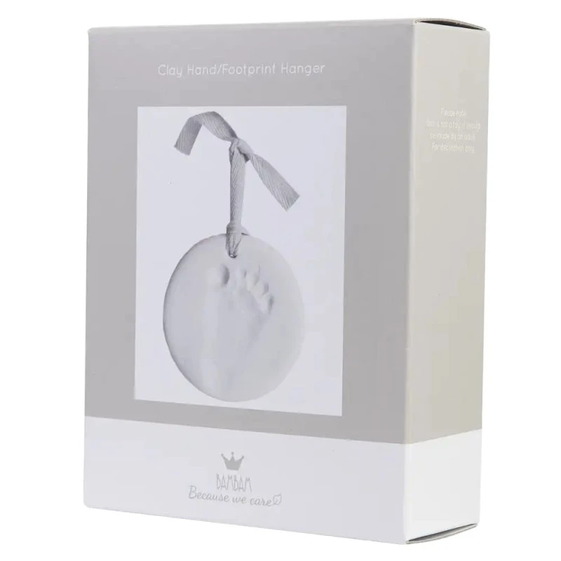 Bambam Ler Fod- og Håndaftrykssæt med Hænger