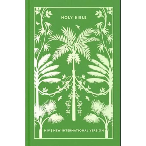 NIV Clothbound Classic Bible - Grøn med Have i Eden-design