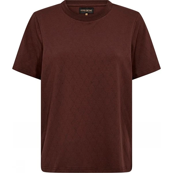 Hype the Detail Tee S/S Oversize - Brun med burn-out effekt
