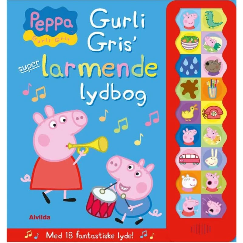 Gurli Gris: Larmende Lydbog med 18 Sjove Lyde