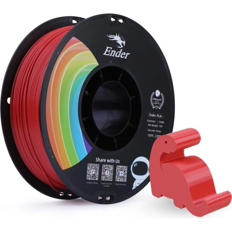 Creality PLA+ 3D Filament Rød 1,75mm - 1 kg