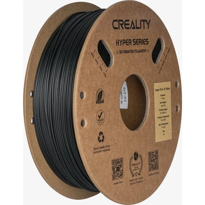 Creality Hyper Series PLA/CF Filament 1.75mm - Sort - 1kg
