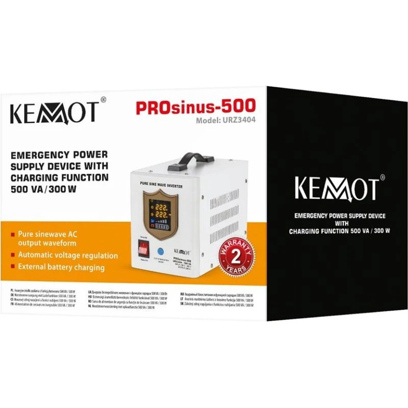 KEMOT PROsinus-500 UPS - 500 VA / 300 W Ren Sinuskurve