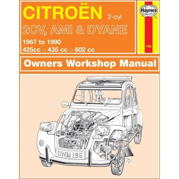 Haynes Reparationsmanual: Citroen 2CV, Ami & Dyane (1967-1990)