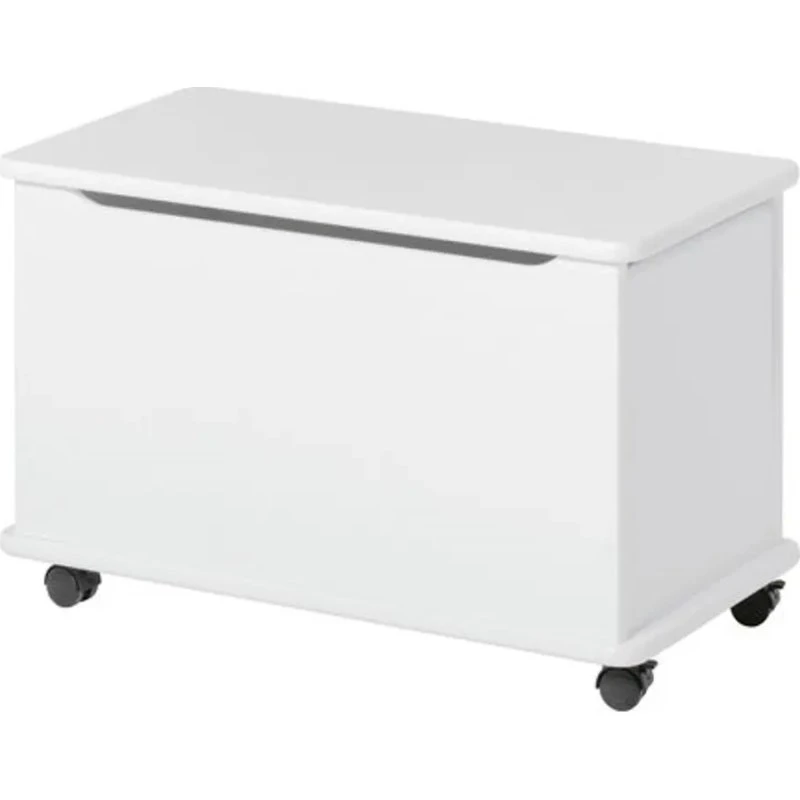 Hoppekids legetøjskiste på hjul - hvid