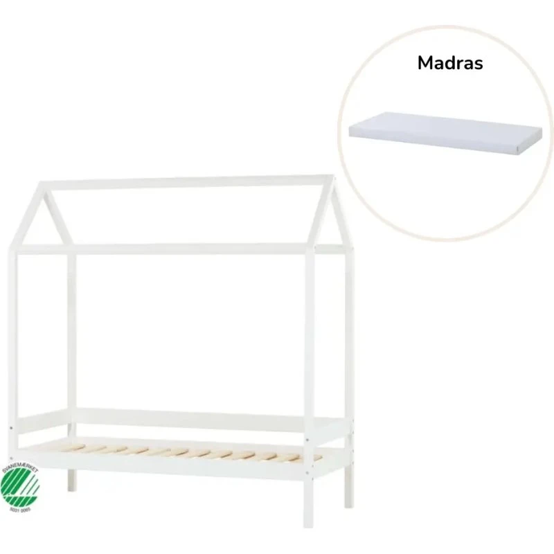 Hoppekids ECO Comfort Husseng 70x160 cm - Hvid