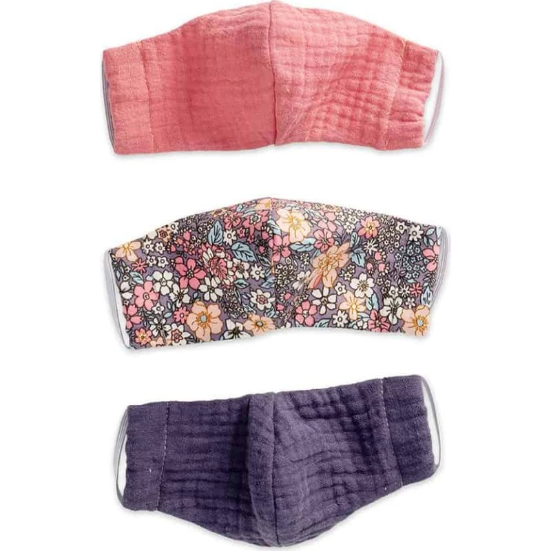 Dukkemundbind 3-pak - assorterede farver og mønstre