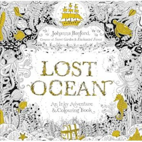 Johanna Basford: Lost Ocean - Farvelægningsbog