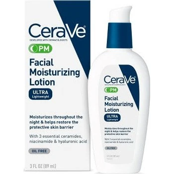 CeraVe PM Facial Moisturising Lotion 52 ml – natcreme til normal/tør hud
