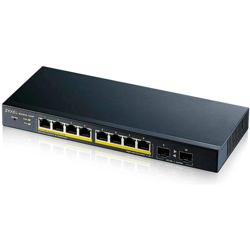 Zyxel GS1900-10HP 8-port Gigabit PoE+ switch (77W)
